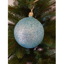 Новогодний шар "Блестки" Ø80мм мятный, цена за набор 4шт